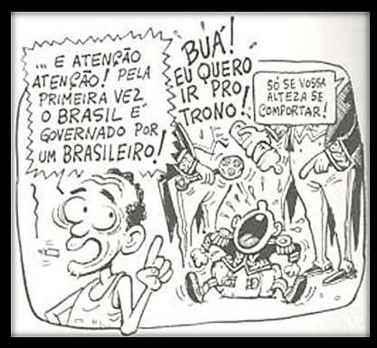 08. Segundo a Constituição de 824, todos os homens eram cidadãos? Justifique sua resposta. 09. Observe a charge. Disponível em: <http://www.ebah.com.