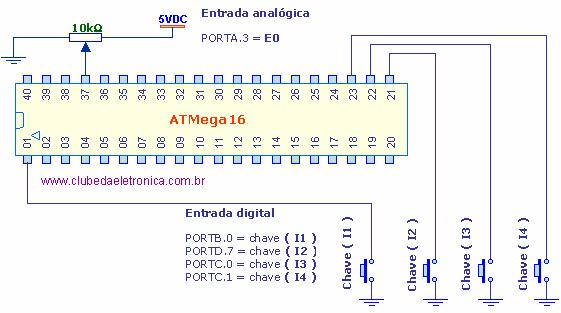 Ao atmega está conectado um transistor BC548 (NPN), ou seja, corta em 0 e satura em 1. Em corte, o transistor se comporta como chave aberta e, portanto, a bobina do relè está sem energia.