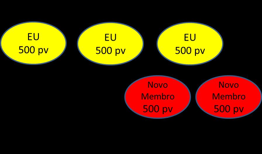 4º mês Alcançar Supervisor (50% fixo) Acumular 4000pv até 12 meses (pode usar-se 2000pv de VLD) Mês 4 EU Membro Membro Supervisor em 4 meses 1º