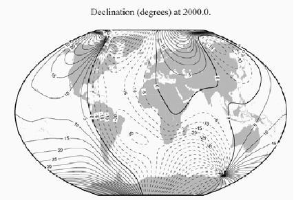 3.2. Orientação do campo geomagnético O campo geomagnético pode ser representado por um vetor F que possui magnitude e direção.