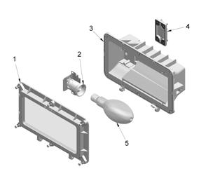 Projetor para Zona MODELO PTWNR (sem alojamento) ZONAS e Grupo II GRAU DE PROTEÇÃO: IP CERTIFICADO DE CONFORMIDADE 00EC0CP0 DADOS CONSTRUTIVOS Fabricado em liga de alumínio fundido copper free,