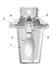 DETALHES CONTRUTIVOS 0- Conjunto ótico 0- Lâmpada 0- Corpo 0- Refletor 0 - terminal para aterramento 0- Conjunto soquete REFLETOR ESMALTADO Fabricado em chapa de aço esmaltado a fogo na cor branca