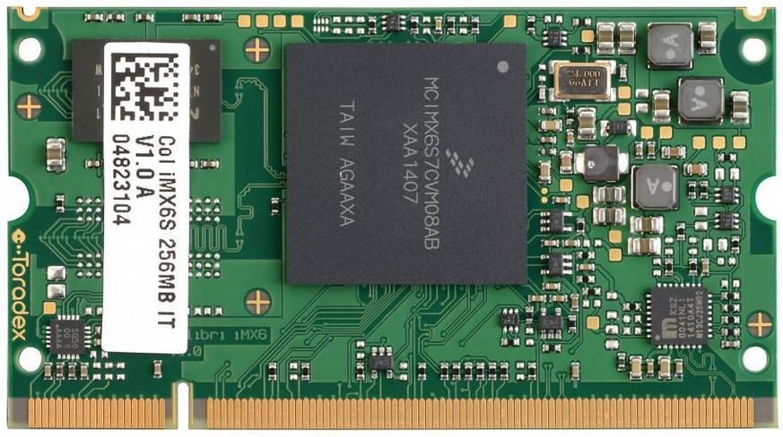 SoM Colibri i.mx6 i.mx6s Solo Core, 256MB RAM e 4GB emmc i.