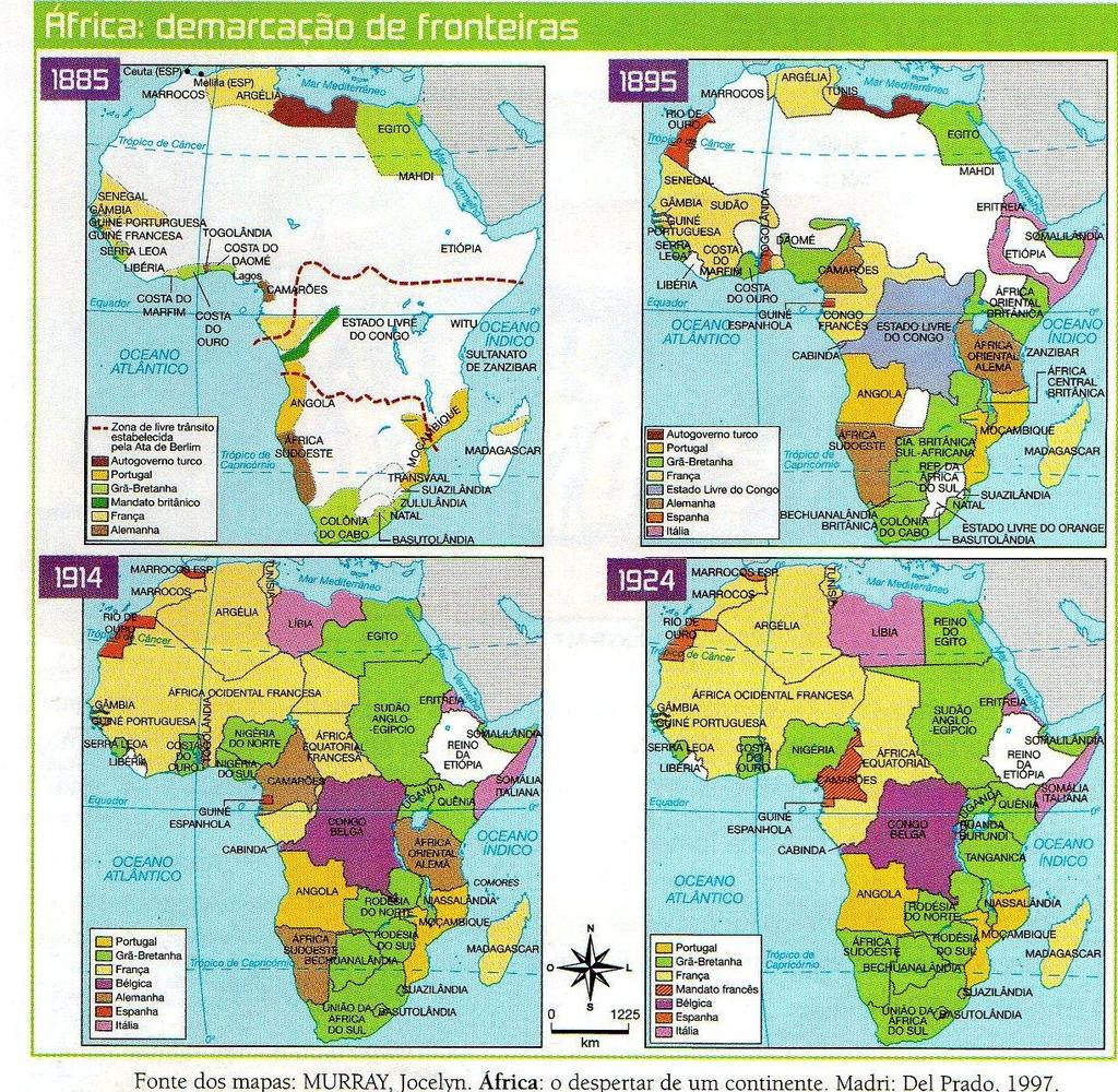 6) (2,0) O que mudou no continente africano com o