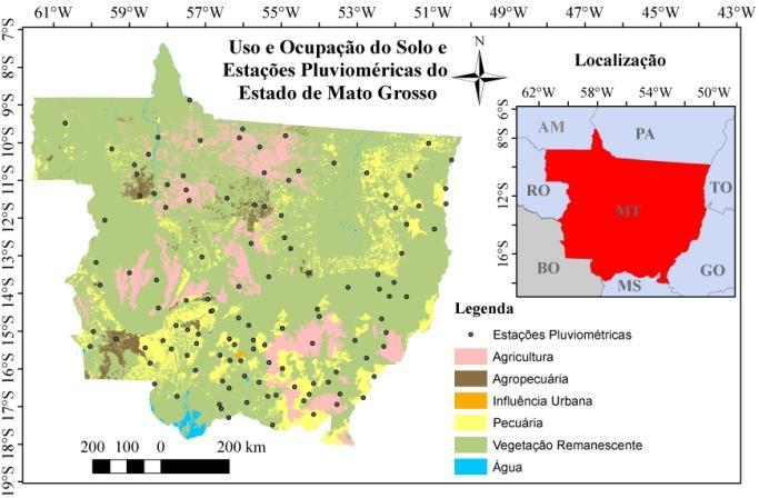 O Estado de Mato Grosso está inserido nos biomas Amazônia, Cerrado e Pantanal (Figura 2).