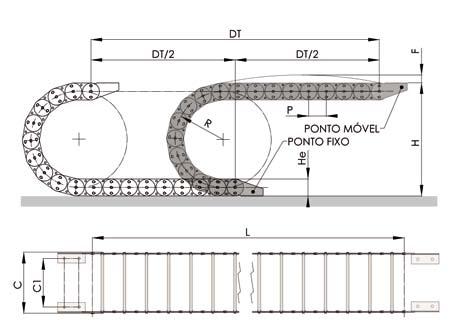 DIMENSIONAMENTO DAS ESTEIRAS SELFTRAK Para um bom funcionamento, as esteiras Selftrak necessitam de um