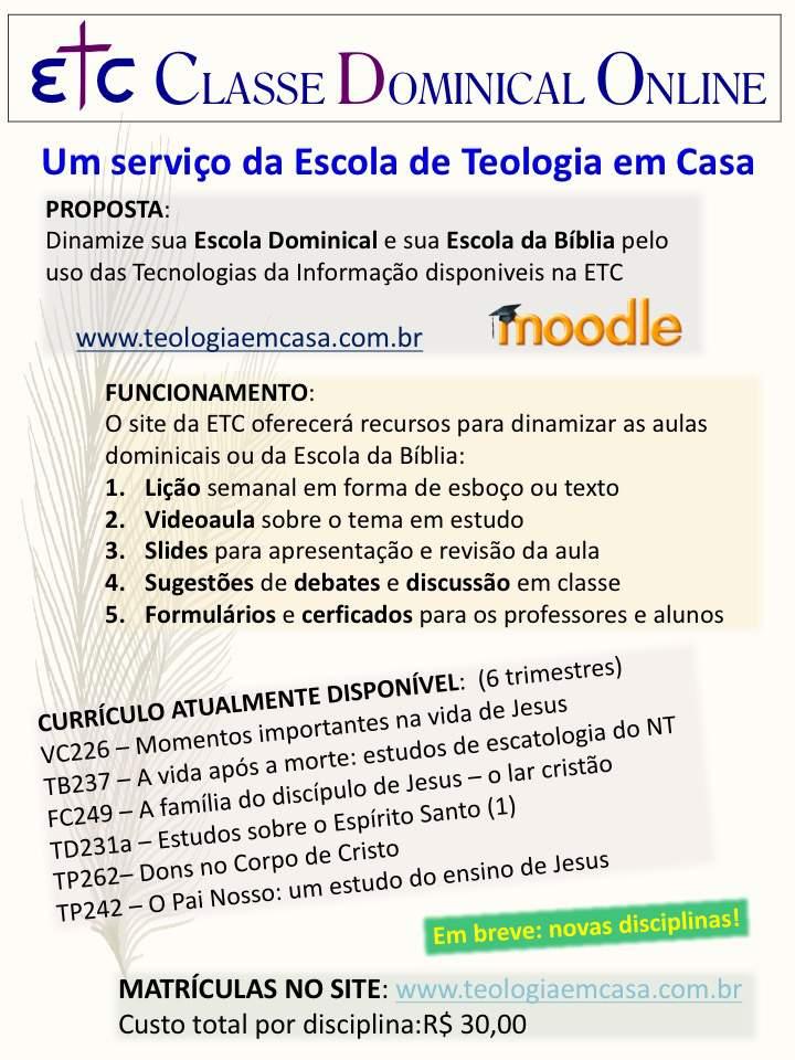 virtual em sua classe da Escola Dominical.