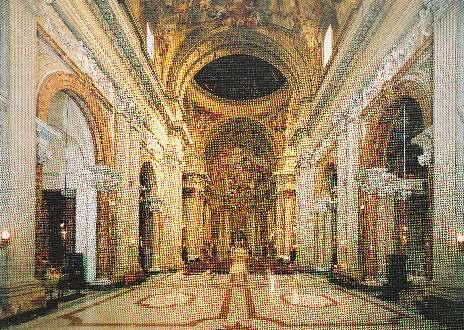 Célebres exemplos são as Villas Palladianas, como La Rotonda, em Vicenza, em 1570, no espaço 0 circular existe uma pintura de 360.