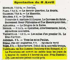 No Jornal Le Soir de 05 de abril de 1888, a nota sobre o Panorama: O Rei no Panorama O Rei visitou quarta à tarde, o Panorama do Rio de Janeiro, de MM. Meirelles e Langerock, no Boulevard du Hainaut.