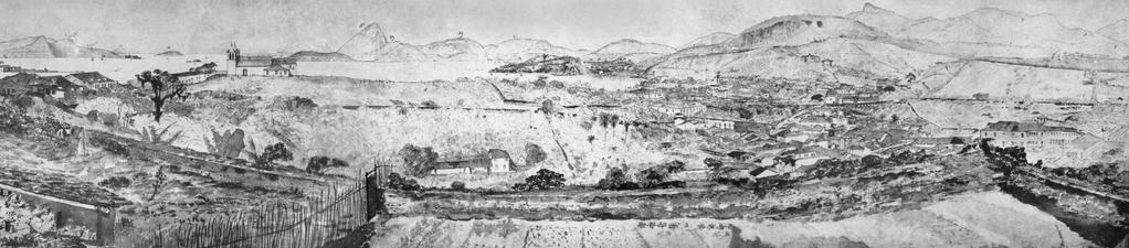 Fig.77- Detalhe: O mais belo Panorama do Rio de Janeiro de Willian John Burchell - 1825 - Desenhadas a