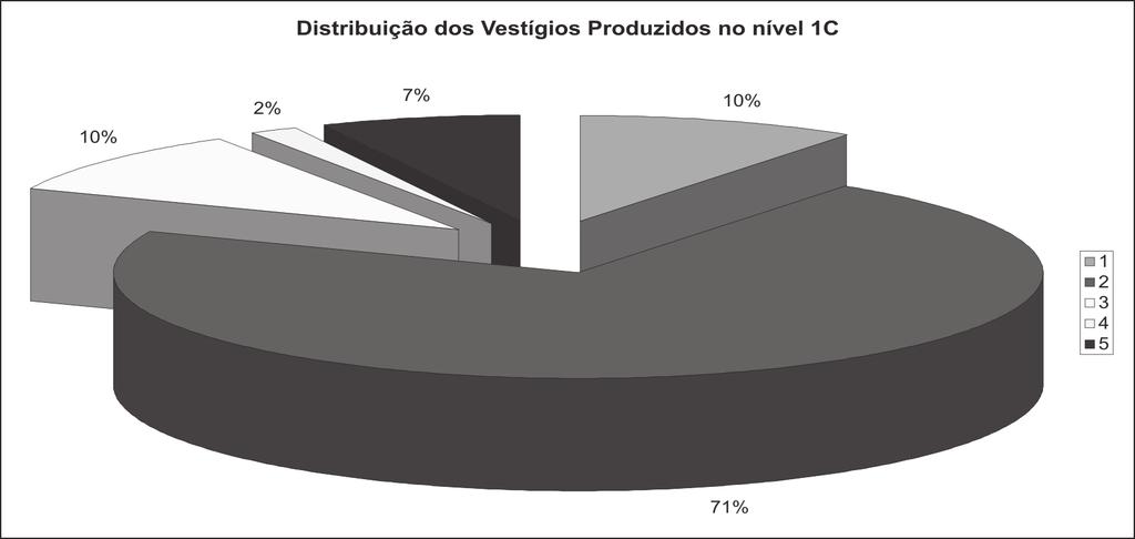 Lucas Bueno Edithe Pereira A distribuição dos vestígios indica também uma diferença entre os níveis 1C e 2 (Figs. 9a e 9b).