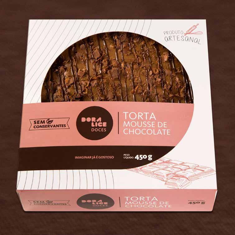 TORTA MOUSSE DE CHOCOLATE PESO LÍQUIDO: 490g Torta [1 unid.] Caixa com 4 unid.