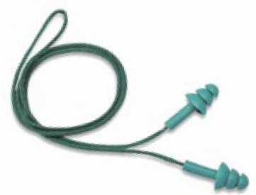 Protetor auditivo descartável - Formato: normal com cordão, índice de redução de ruídos: NRRsf 13 db, material: espuma automoldável, tipo: plug descartável.