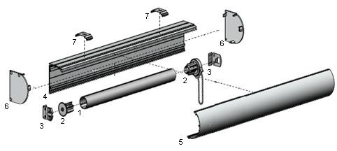 6 COMANDO BRANCO AC P/ BANDO FRONTAL 106.052.005.41.00 - T41 8.1.2 ROLÔ ACESSÓRIOS PERFIL SUPEIOR 1 TAMPA PERFIL SUP.