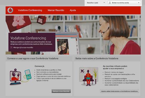01 Navegue até conferencing.vodafone.