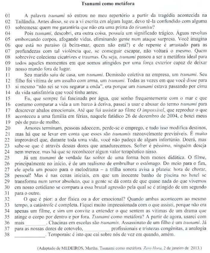 7. A função das vírgulas em Eu, que sempre fui fascinado por água, na linha 15, é a) separar oração adverbial.