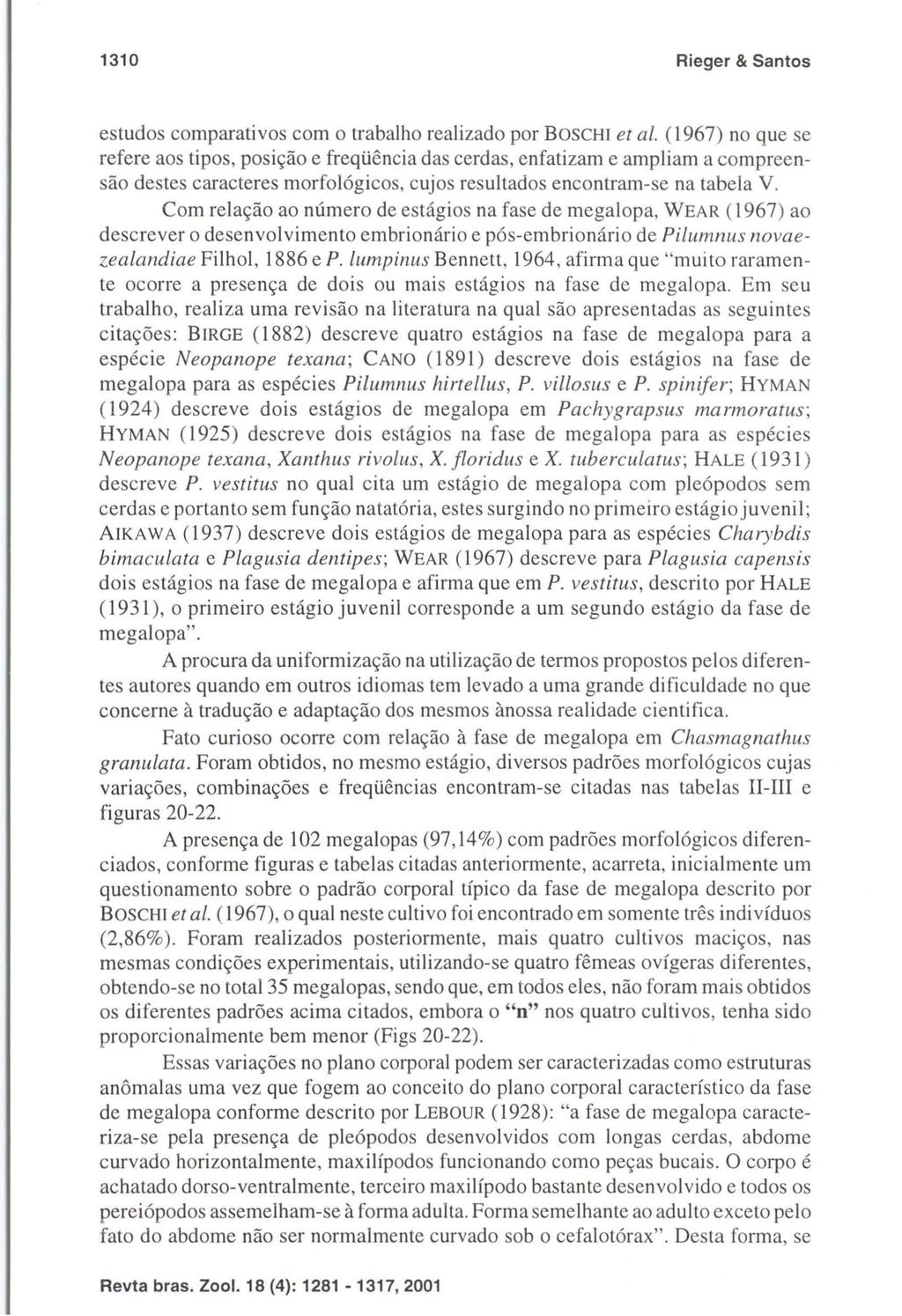 1310 Rieger & Santos estudos comparativos com o trabalho realizado por BOSCHI el ai.