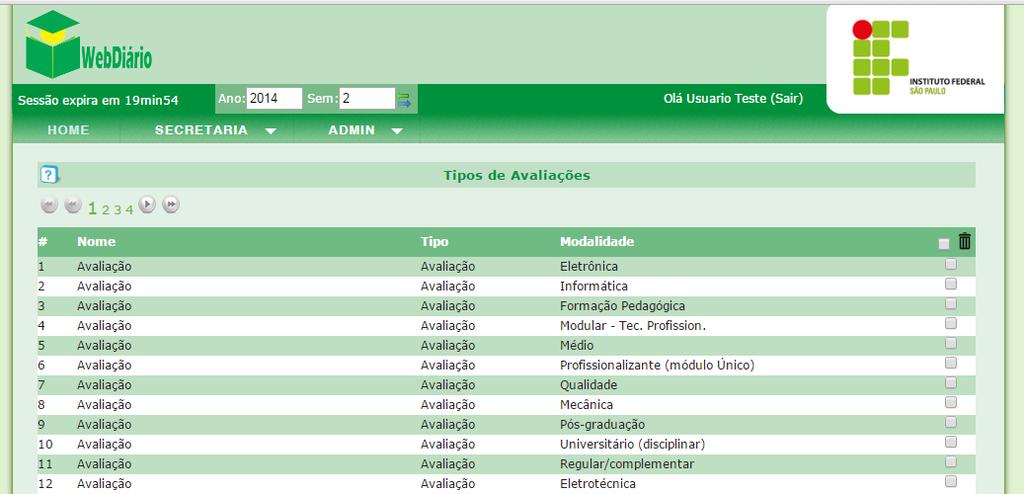 no sistema. 5.4.