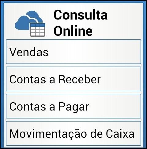 Escolha a opção de relatório desejada e o sistema irá abrir as