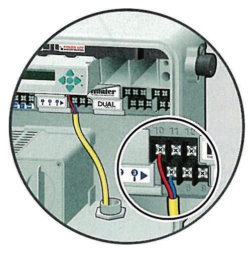 Os módulos adicionais de 6 estações incluem um circuito de proteção contra relâmpagos.