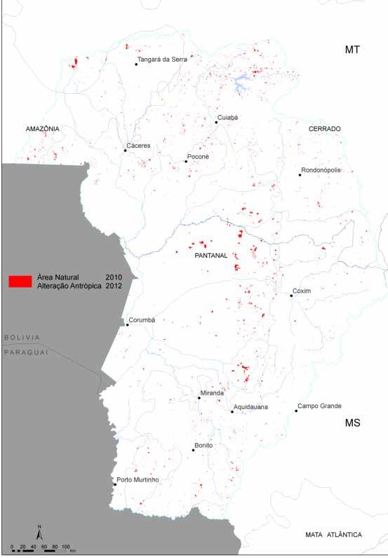 Mapa: Área Natural em 2010,