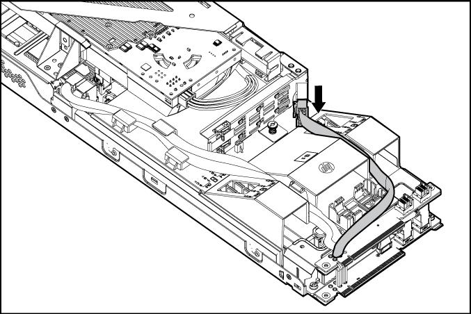 Se um GPU estiver instalado, desconecte o cabo do adaptador de 2U do cabo de alimentação da GPU. b.