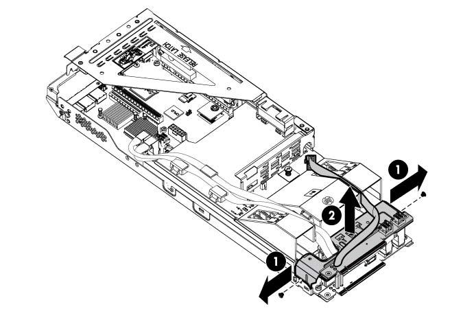 Se um GPU estiver instalado, desconecte o cabo do adaptador de 2U do cabo