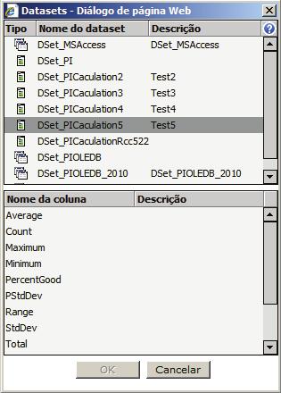 Configurar uma Web part 3. Selecione a coluna que deseja adicionar. Pressione a tecla CTRL ou SHIFT ao clicar para selecionar múltiplas colunas. 4.