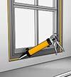 Juntas de janelas/portas Selagem de materiais vítreos/vitrificados Selagem de elementos em cozinhas e wc s Juntas de alumínio e metais não oxidáveis CARACTERÍSTICAS/VANTAGENS Totalmente polimerizado
