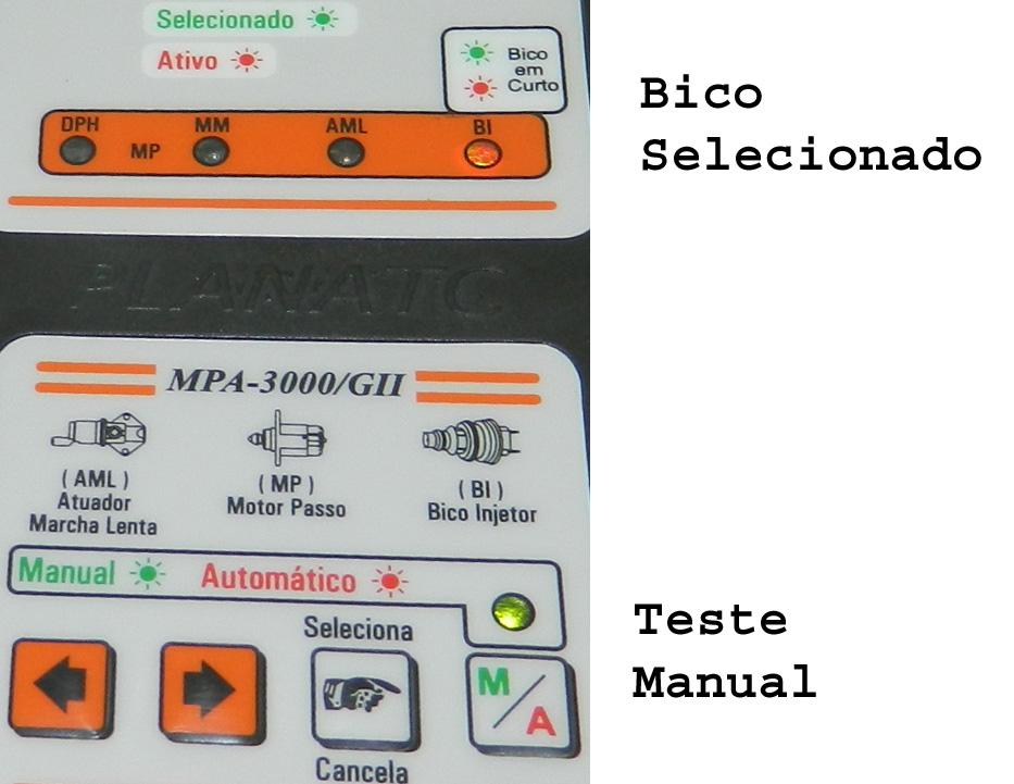 - Selecione através da tecla o BI (led verde aceso).