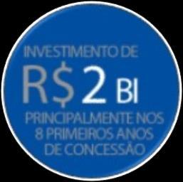 mínimo: R$238 milhões Equity mínimo: R$477 milhões em 5 anos (58% nos 2 primeiros anos) Data prevista