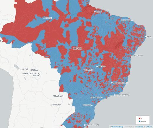 LACUNAS DE INFRAESTRUTURA DE BACKHAUL DE FIBRA 2.