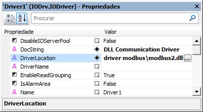 Figura 19 - Propriedade DriverLocation Repita o procedimento para o objeto