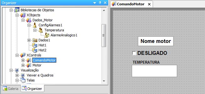 Para otimizar este trabalho, vamos utilizar bibliotecas no Elipse E3, inserindo as figuras dos motores, a tela de comando (teremos