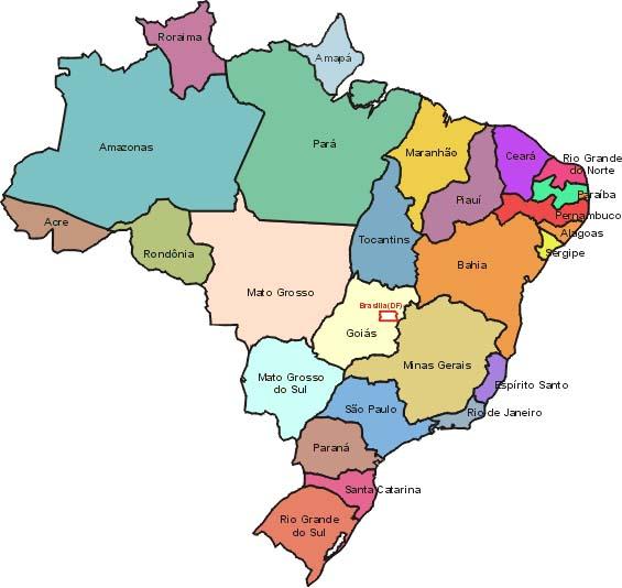 Ministério do Brasil População: 193,8 milhões Extensão Territorial: 8.511.965 km2 26 estados, 5.563 municípios e Distrito Federal.