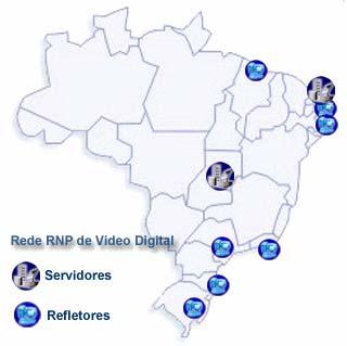 RNP Digital Video Network DV-Net: Storage Servers (2) Video Access Servers (11) Link CE RJ RN RJ PB RJ
