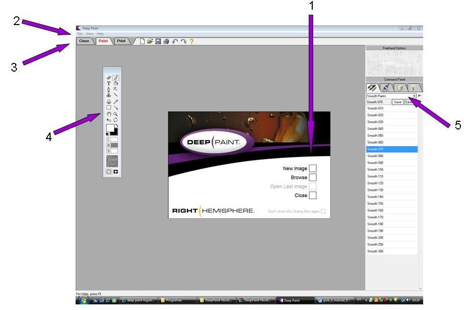 Manual e Guia de Utilização e Exploração do Deep Paint 3D 1. Tal como descrito na caracterização e ficha técnica, o Deep Paint um software de avaliação para sistema operativo Windows.