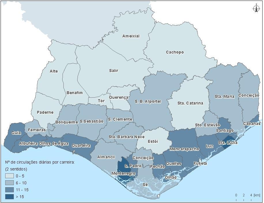 Estudo de Mobilidade Interurbana Algarve Central EMI Relatório de Construção de Cenários e Definição da Estratégia Fonte: Horários das carreiras urbanas e das carreiras da EVA Figura 5.