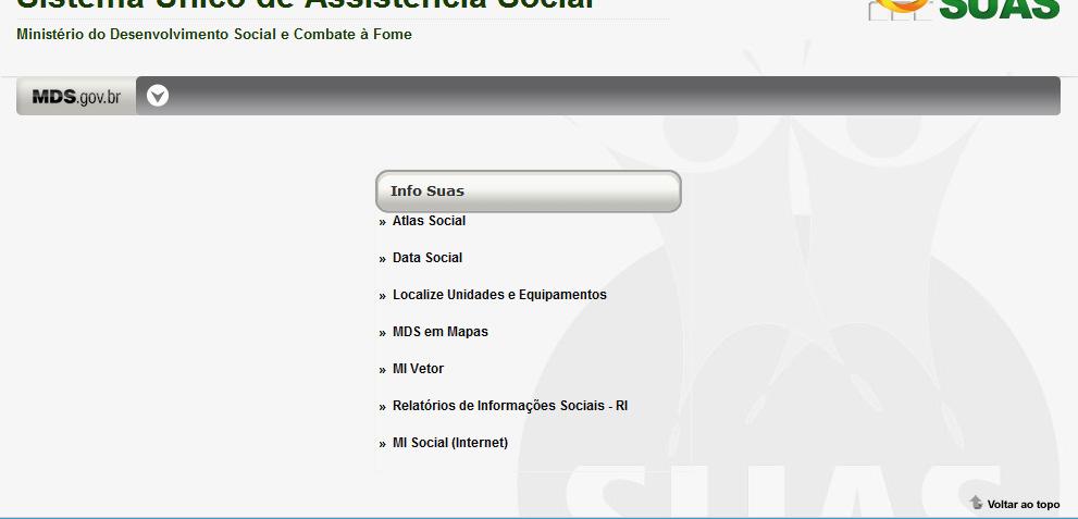 O InfoSUAS é um sistema aberto à consulta da população e disponibiliza informações sobre os repasses físico financeiros do Fundo Nacional de Assistência Social para os Fundos