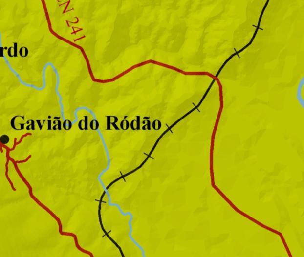 do Baixo Tejo (Fig. 18). A comprida escarpa de falha do Ponsul começa a SW de Vila Velha de Ródão e passa em Monfortinho entrando em Espanha (Ribeiro, 195; Dias & Cabral, 1989).
