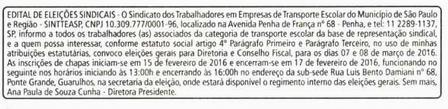 3-Edital de Eleições Sindicais - O Sindicato dos Trabalhadores em Empresas