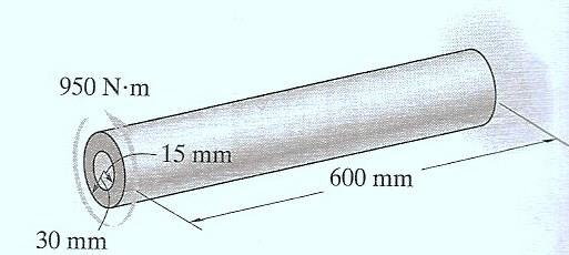 Exercício de fixação 4)O eixo é feito de um tubo de aço com núcleo de latão.