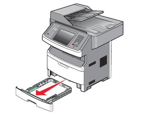 1... 11/19 233 atolamento de papel 1 Remova a bandeja da impressora: 2