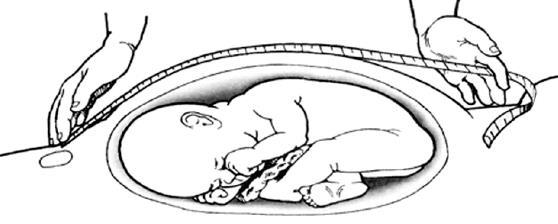 Figura 2: Técnica de medida da AFU (BRASIL, 2005 apud BRASIL, 2012) Dinâmica uterina (DU) é um importante critério de avaliação do trabalho de parto, pois esta varia de acordo com os períodos