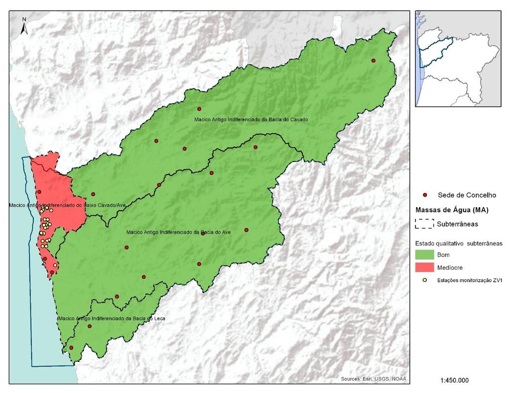 RH2 QSiGA 8 Contaminação das águas subterrâneas Impactes sobre as massas de água Como principais impactes da contaminação das águas subterrâneas destacam-se os seguintes: Ameaça dos ecossistemas