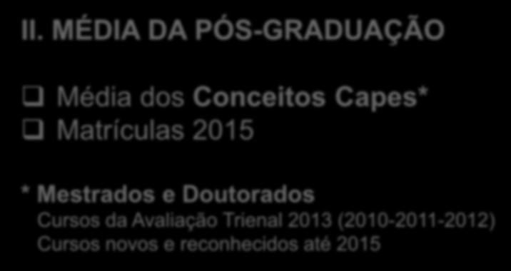 Matrículas 2015 * Mestrados e Doutorados Cursos da