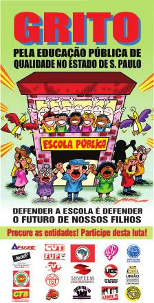 APEOESP promove Grito pela Educação pública de qualidade Reunido em São José do Rio Preto na sexta-feira, 23, o Conselho Estadual de Representantes (CER) aprovou um calendário de mobilização contra a