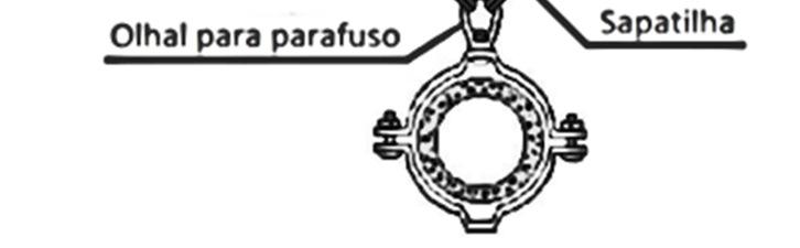 c) Ancoragem simples para cabo mensageiro d) Ancoragem dupla cabo coberto Alça pré-formada Grampo de ancoragem Notas: 1.