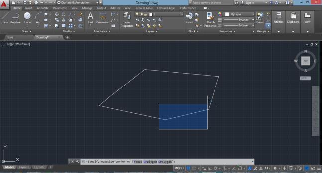 Selecionando Objetos Existem duas maneiras de selecionar um objeto no AutoCAD.