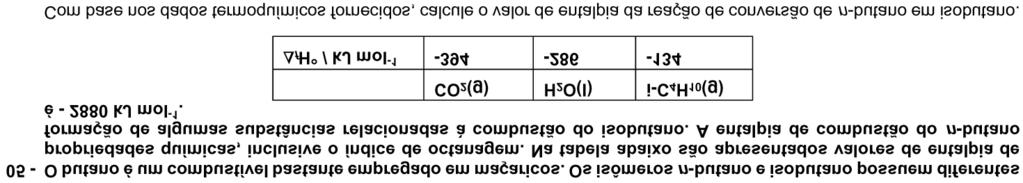 C 4 H 10(g) + 13 2 O 2(g) 4 CO 2(g) + 5 H 2 O (l) H c =? isbutan ( 134) (zer) ( 134) 4( 394) 5( 286) ( 1576) ( 1430) ( 3006) H c = H H f f prd. reag.